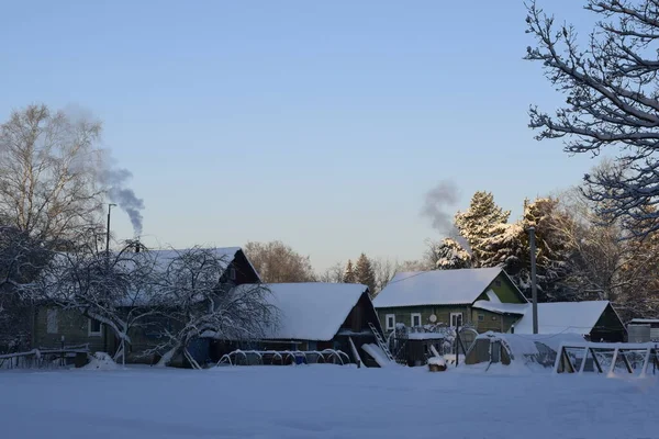 Old House Countryside Winter — Stock Photo, Image