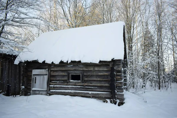 Antigua Casa Campo Invierno — Foto de Stock