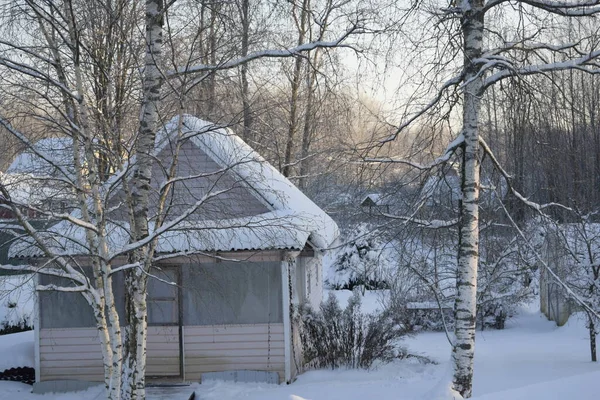 Kışın Kırsalda Eski Bir — Stok fotoğraf