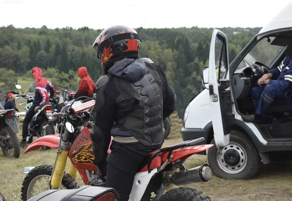 Motocyklista Motocross Motocyklu — Zdjęcie stockowe