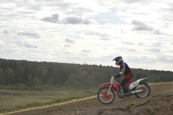 Motocross Rider Ação — Fotografia de Stock