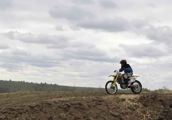 Motocross Rider Acción — Foto de Stock