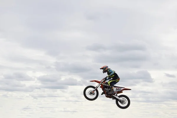 Motocross Fahrer Aktion — Stockfoto