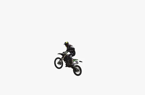 Motorcyclist Motorcycle Air — Stock Photo, Image