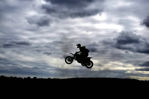 Motocross Bikers Motorcycles Carrycot — Zdjęcie stockowe