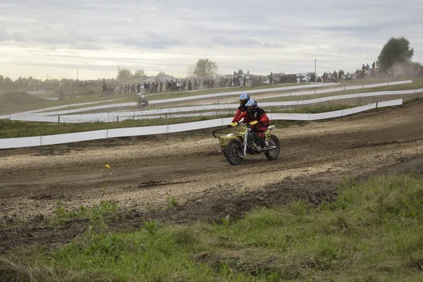 Motocross Motards Avec Nacelle — Photo