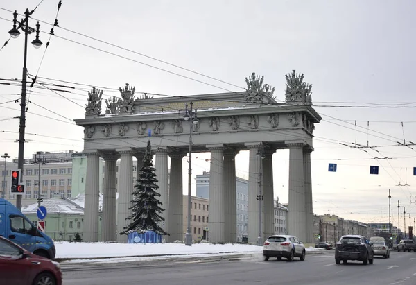 Triumfální Oblouk Moskevské Brány Architektonická Budova — Stock fotografie