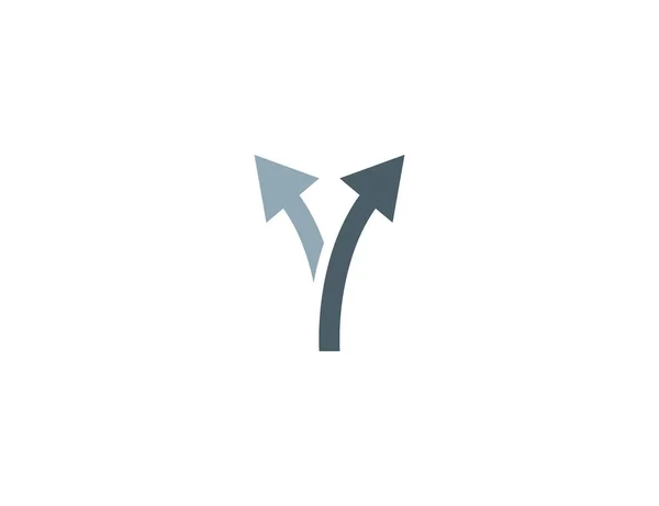 Vektorillustration Flaches Design Pfeil Symbol Für Zwei Richtungen — Stockvektor