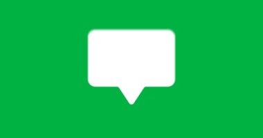 Sohbet, konuşma balonu animasyonu. Hareketli grafik tasarım. Alfa kanalı.