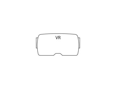 Vektör çizimi. Düz dizayn. Aygıt, sanal gerçeklik vr simgesi
