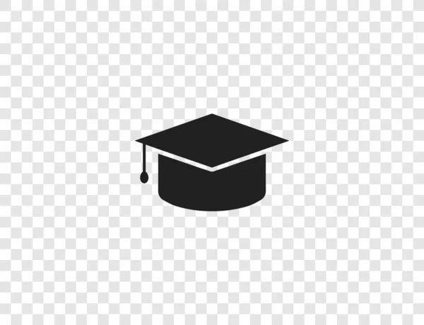 Ilustración Vectorial Diseño Plano Icono Sombrero Graduación Educación — Vector de stock