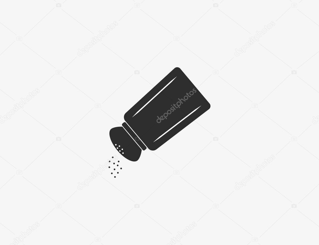 Vector illustration. Flat design. Pepper salt shaker icon