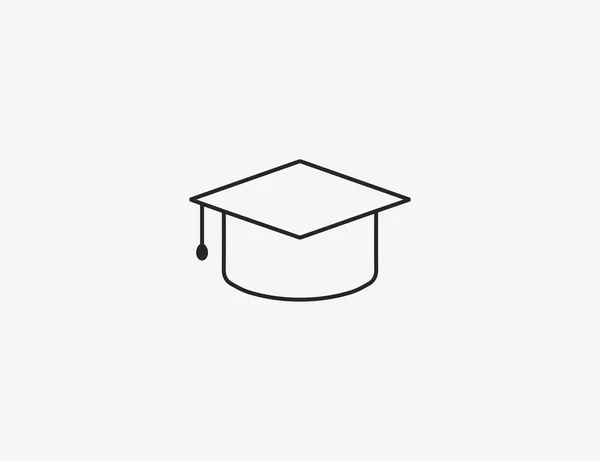 矢量图解 平面设计 教育毕业帽图标 — 图库矢量图片