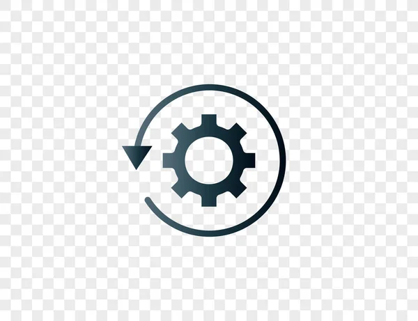 Vector Illustration Flat Design Workflow Automation Processing Icon — Stock Vector