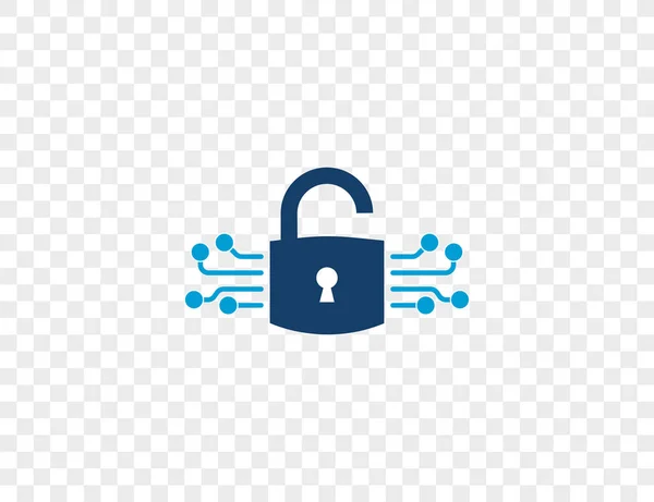 Vector Illustration Flat Design Cyber Security Icon — Stock Vector