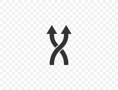 Vektör çizimi. Düz dizayn. Ok, iki yönlü simge