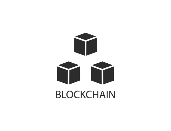 Vektorillustration Flaches Design Blockchain Netzwerk Ikone — Stockvektor