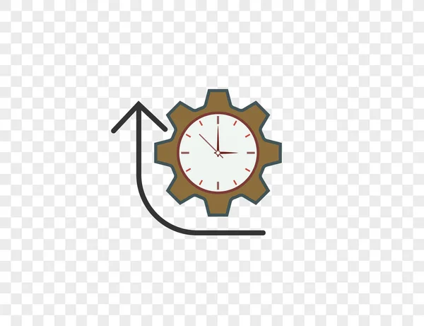 Vector Illustration Flat Design Clock Timemanagement Icon — Stock Vector