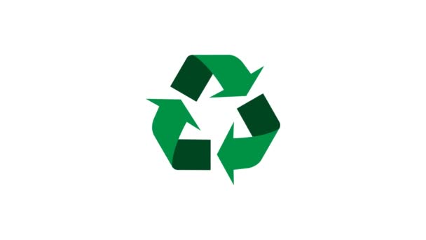 Recycle Animation, rotating arrows. Motion graphic design. Alpha channel. — Vídeo de Stock