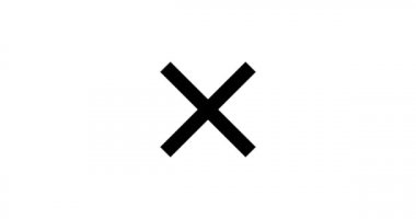 X çapraz sembolü animasyonu. Hareketli grafik tasarım. Alfa kanalı.