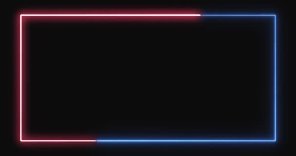 4k, glowing neon line. Motion graphic design. Alpha channel. — Vídeo de Stock