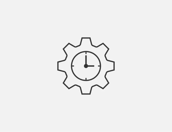 Ilustração Vetorial Design Plano Relógio Timemanagement Ícone — Vetor de Stock