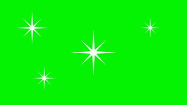 Parılda, parlayan yıldızlar animasyon. Hareketli grafik tasarım. Alfa kanalı.