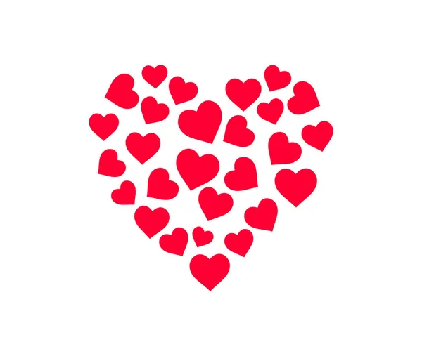 Vector Illustration Flat Design Heart Icon Love Symbol — Stock Vector