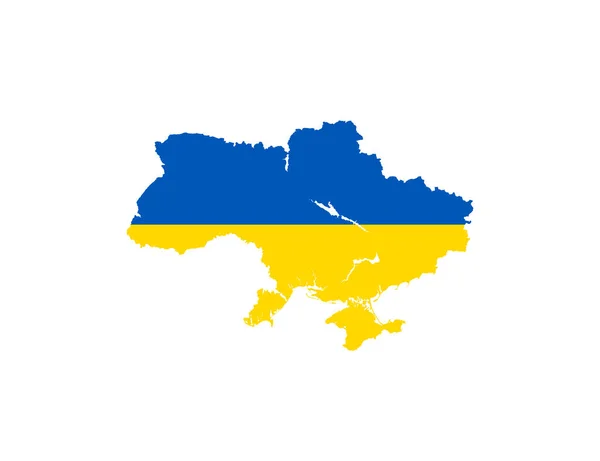 Mapa Ukrajiny, vlajka. Vektorová ilustrace. — Stockový vektor