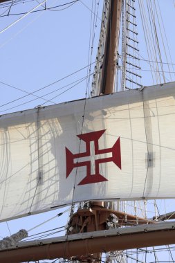 Ayrıntılar caravels, gemiler, Portekizce çapraz