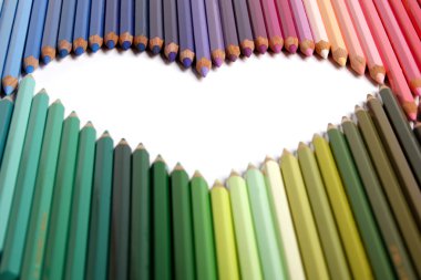 renkli kalemler, kolaj