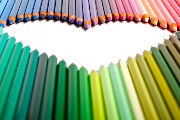 Color pencils, collage — Stock Photo, Image