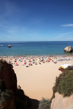 praia da rocha Portekiz boş plaj ve uçurumun başında