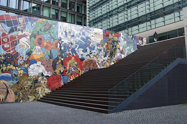 Decorated Business building entrance — Stock Photo, Image