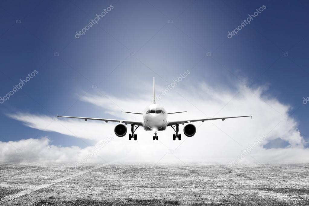 Takeoff plane in airport