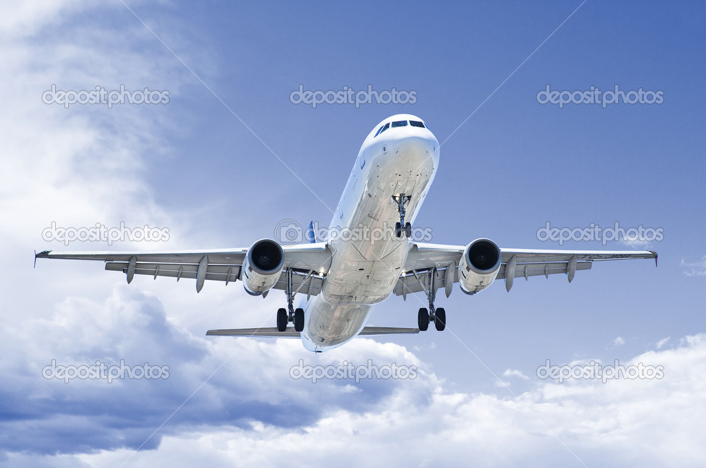 Takeoff plane in airport