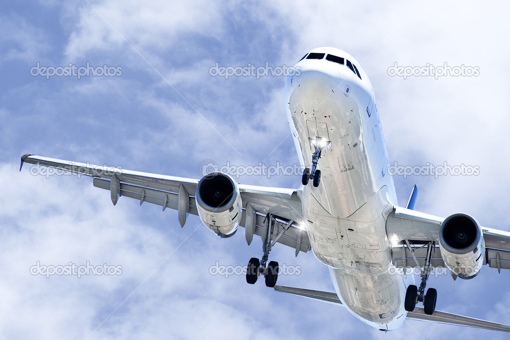 Takeoff plane in airport