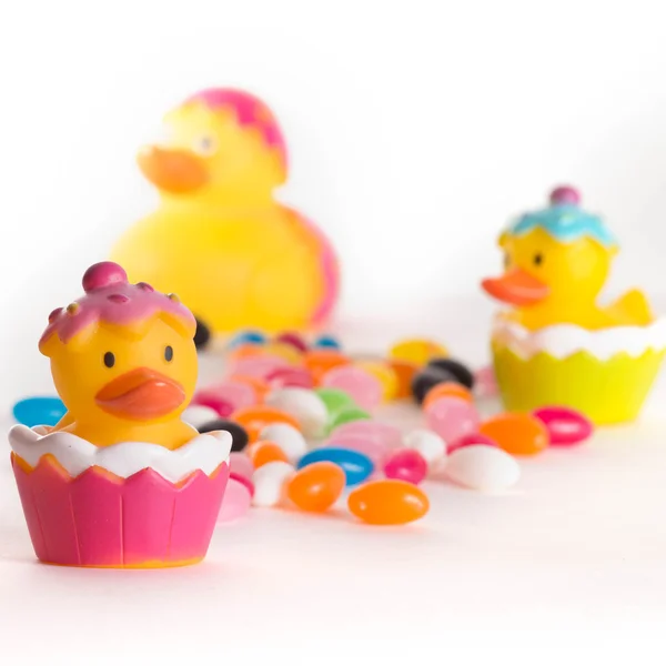 Wielkanoc gumowe kaczki — Zdjęcie stockowe