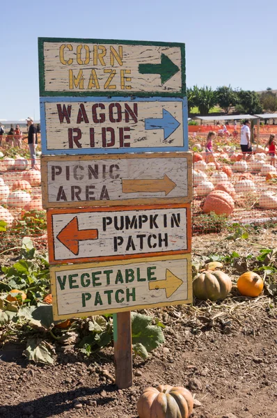 Pompoen patch teken — Stockfoto