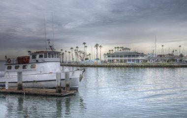 Dramatic HDR Image Boat Harbor clipart