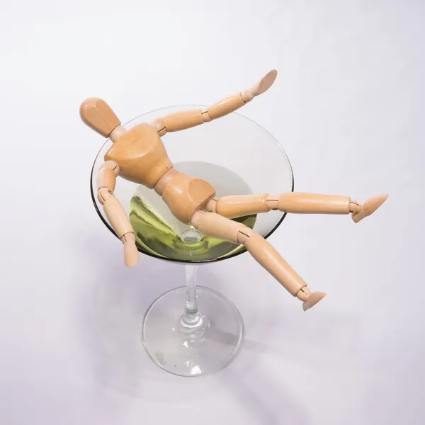 Drowning in Alcohol — Stock Photo, Image