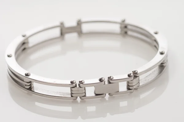 Men's Stainless Steel Bracelet — Stock Photo, Image