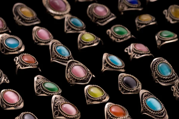 Colección de Anillos Artisianos Peruanos — Foto de Stock