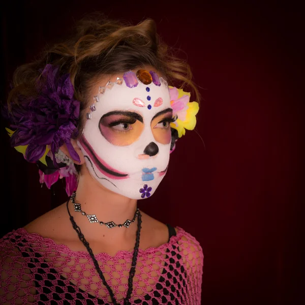 Day of the Dead Girl in Costume — Stock Photo, Image