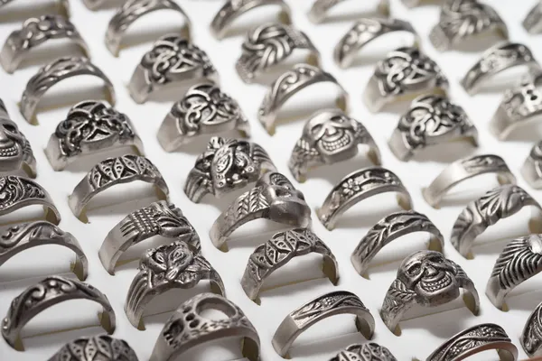 Men's Ring Collection — Stock Photo, Image