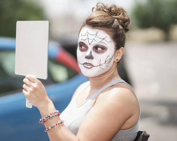 Modelo Dia De Los Muertos —  Fotos de Stock