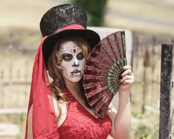 Dia De Los Muertos Modelo — Fotografia de Stock