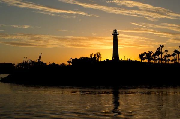 Vuurtoren zonsondergang — Stockfoto