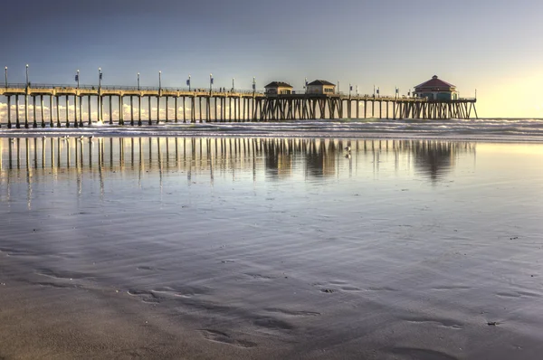 Hdr huntington beach pier — Stockfoto