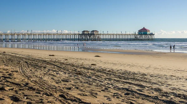 Huntington beach iskele hdr — Stok fotoğraf